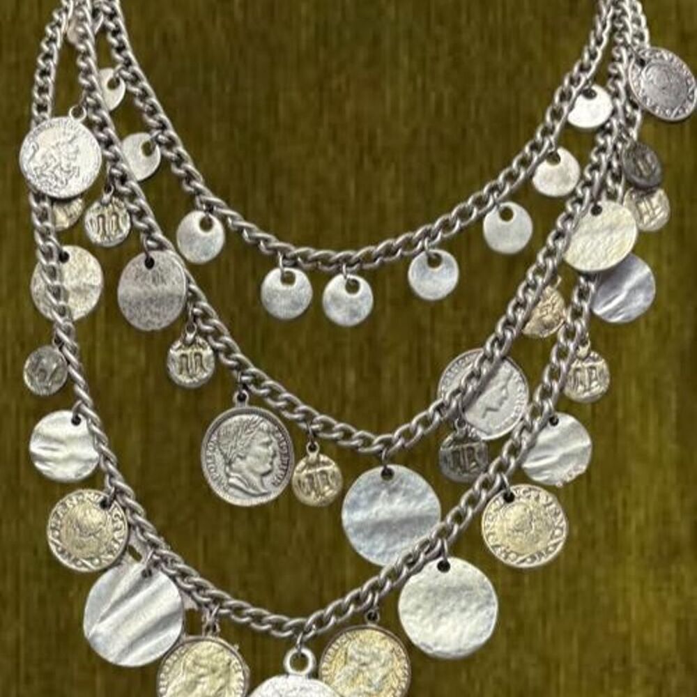 Festival Rave Fairy Boho Layered Coin Necklace Pirate • Cosplay • Costume - Picture 2 of 6